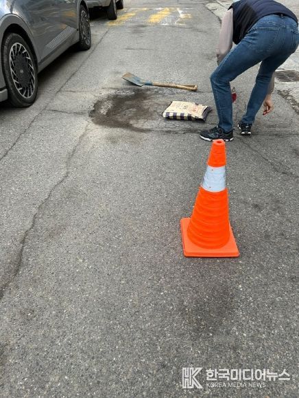 남동구 간석1동, 해빙기 도로 포트홀 긴급 정비 실시