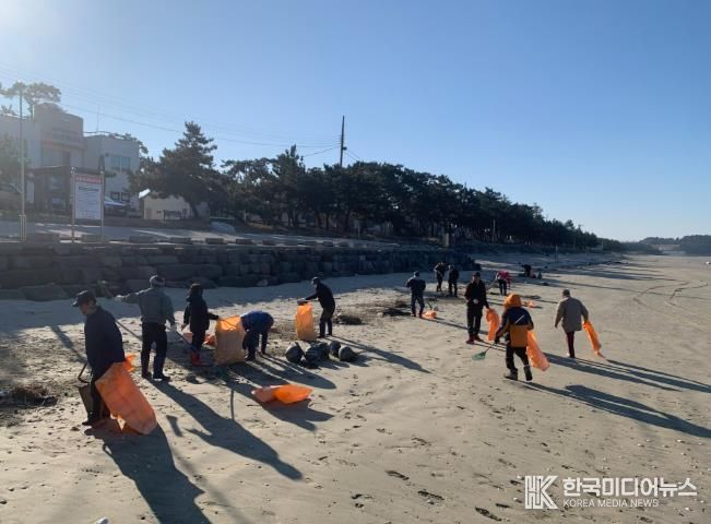 고창군 해리면 동호어촌계, 설맞이 해양쓰레기 수거