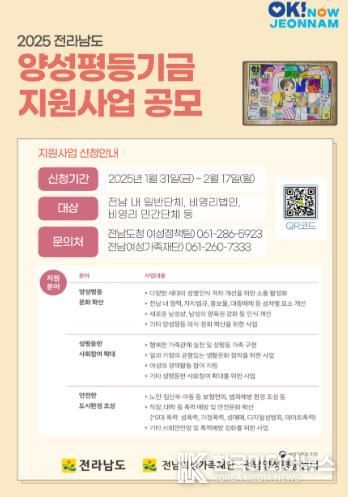 전남도 양성평등기금 사업 홍보물