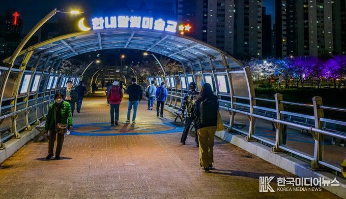 금천구 한내달빛미술교의 야경